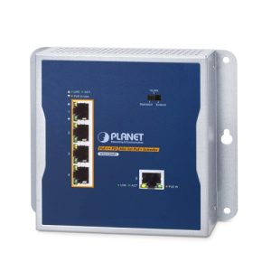 WGS-E304PT Industrial 1-Port 10/100/1000T 802.3bt PoE++ to 4-Port 802.3at PoE+ Wall-mounted Extender