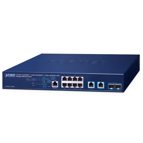 MGS-6311-10T2X L3 8-Port 2.5GBASE-T + 2-Port 10GBASE-T + 2-Port 10GBASE-X SFP+ Managed Ethernet Switch