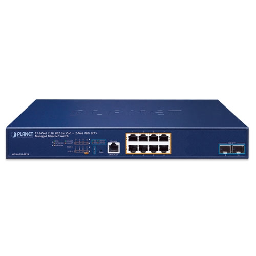 MGS-6311-8P2X PoE Switch Front