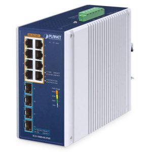 IGS-1000-8UP4X Industrial 8-Port 10/100/1000T 802.3bt PoE + 4-Port 10G SFP+ Ethernet Switch