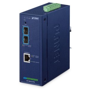 IXT-900-2X1PD Industrial 2-Port 10GBASE-X SFP+ + 1-Port 10GBASE-T PoE PD Managed Media Converter