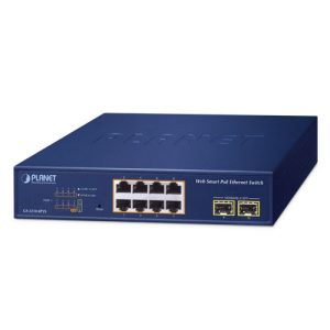 GS-2210-8P2S 8-Port 10/100/1000T 802.3at PoE + 2-Port 1000X SFP Web Smart Ethernet Switch