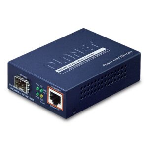 GTP-805A 100/1000BASE-X to 10/100/1000BASE-T 802.3at PoE+ Media Converter (mini-GBIC, SFP)