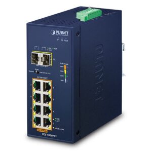 IGS-1020PTF Industrial 8-Port 10/100/1000T 802.3at PoE + 2-Port 100/1000X SFP Ethernet Switch