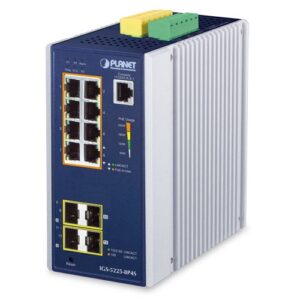 IGS-5225-8P4S Industrial L2+ 8-Port 10/100/1000T 802.3at PoE + 2-Port 100/1G SFP + 2-Port 100/1G/2.5G SFP Managed Ethernet Switch