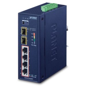 ルーター・ネットワーク機器 PLANET 8-Port 10/100/1000 PoE Switch WGS-818HP Industrial 8-Port 10/100/1000T Wall-mounted