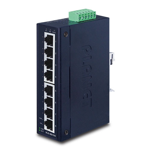 PLANET IGS-801M 産業用イーサネットスイッチングハブ IGS-801M 8-Port 10/100/1000Mbps Managed Industrial Ethernet
