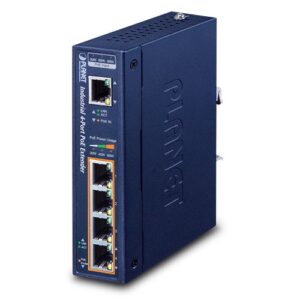IPOE-E174 Industrial 1-Port 802.3bt PoE++ to 4-Port 802.3af/at Gigabit PoE Extender