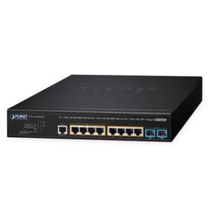 AVS-4210-8HP2X L2+ 4-Port 10/100/1000T 802.3bt PoE + 4-Port 10/100/1000T 802.3at PoE + 2-Port 10G SFP+ Managed AV Switch