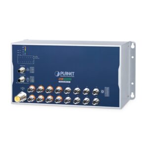 ITS-6326-8P8T-WV Industrial L3 8-Port 10/100/1000T 802.3at PoE M12 + 8-Port 10/100/1000T M12 Managed Ethernet Switch w/ Dual Wide Voltage Input of 24-110 VDC