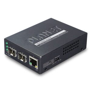 GT-1205A 10/100/1000BASE-T to Dual 100/1000BASE-X SFP Media Converter