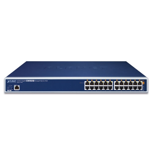 HPOE-1200G 12-Port Gigabit IEEE 802.3at PoE+ Managed Injector Hub