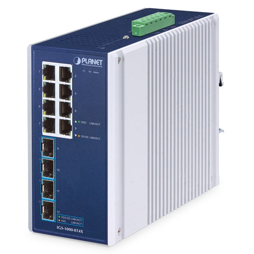 IGS-1000-8T4X Industrial 10G SFP Switch | Planet Technology