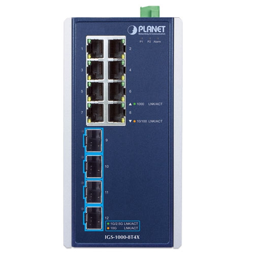 IGS-1000-8T4X Industrial 10G SFP Switch | Planet Technology