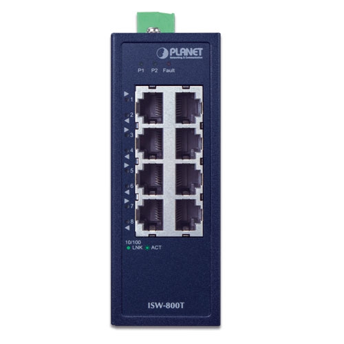 ISW-800T Industrial 8-Port 10/100TX Compact Ethernet Switch