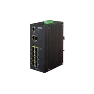 IGS-10080MFT IP30 Industrial SNMP Switch 8-Port 100/1000FX + 2-Port 10/100/1000TX (SFP) (-40 ~ 75C)